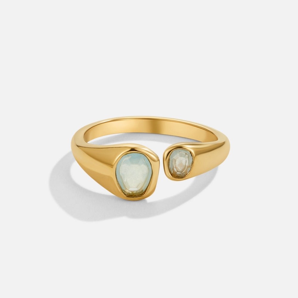 Bague Vintage Aigue-Marine Enveloppante