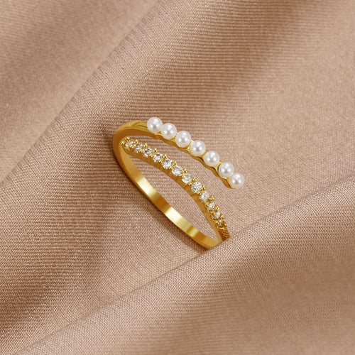 Bague Wrap Me perle et cristal