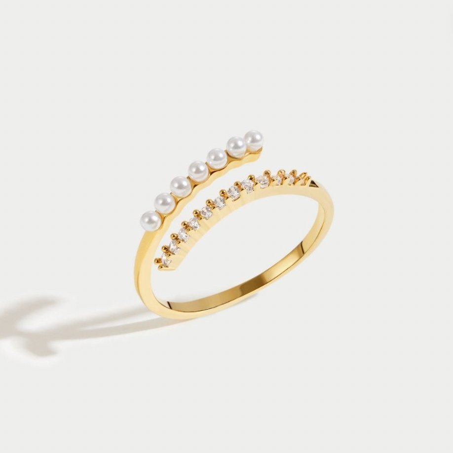 Bague « Wrap Me » Perle et Cristal